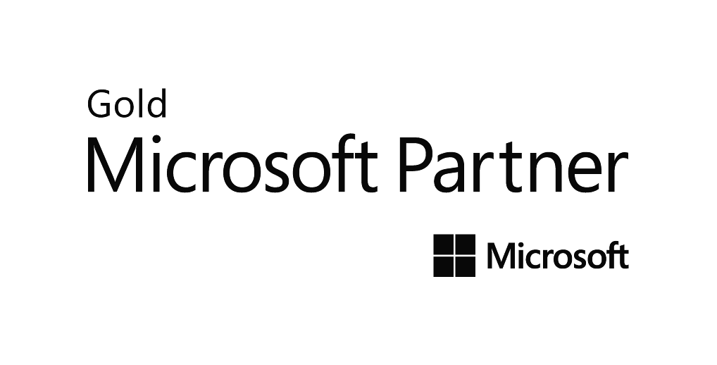 Gold Microsoft Partner Logo in black