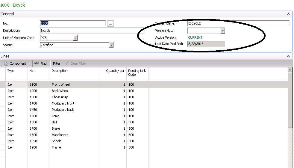 Production BOM in NAV 2013