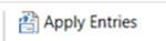 Select Apply Entries in the Tool Bar