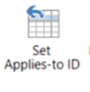 Select ‘Set Applies-to ID’