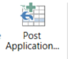 Select ‘Post Application’ in the Tool Bar