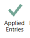 Select ‘Applied Entries’ in the Tool Bar