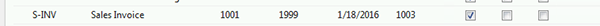 Sales Invoice set to where only one number series is assigned.