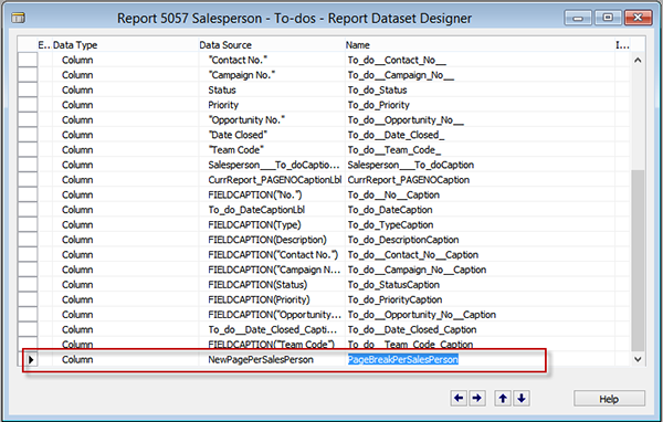 Add the variable to the report dataset