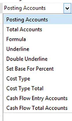 Totaling Type options