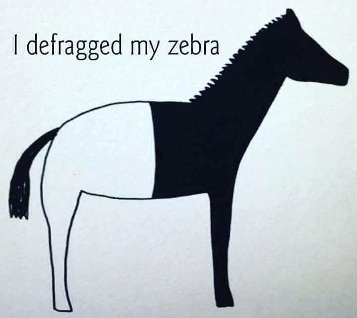 Figure 3 – Defragging a Zebra