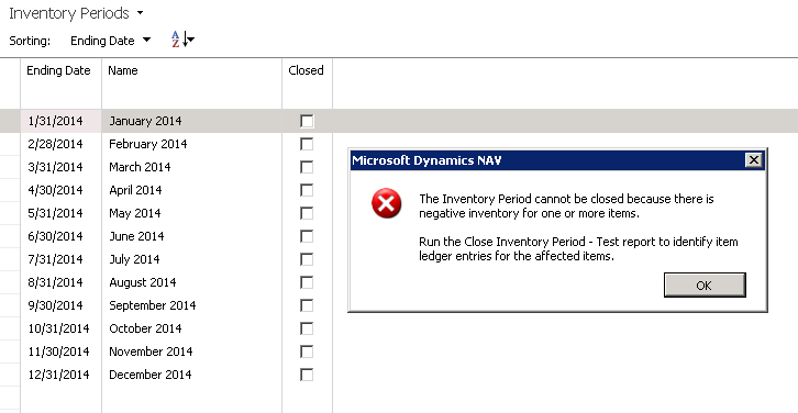 …Can result in an error indicating you have open outbound Item Ledger Entries