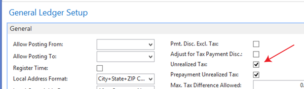 General Ledger Setup General FastTab.