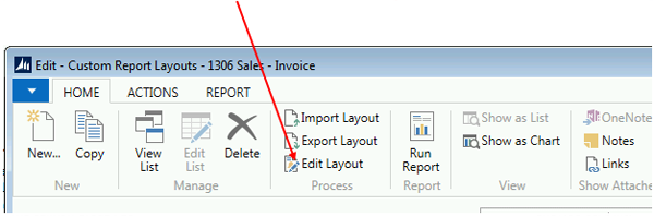 Custom Reports Layout Window