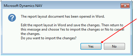 Import Changes Dialog box