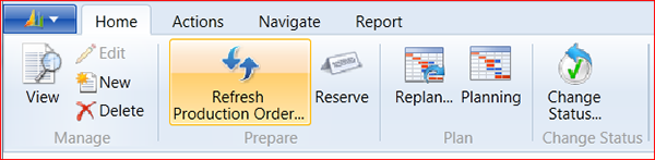 Run the Refresh Production Order function to create the standard production BOM and Rounting