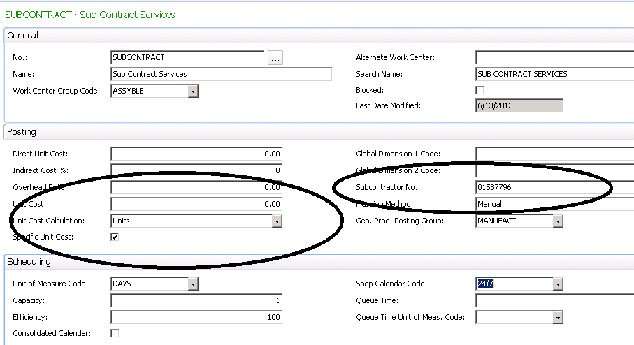 Subcontract Vendor setup