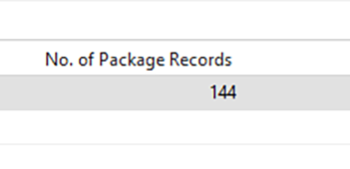 Indication of the number of imported records from Excel workbook.