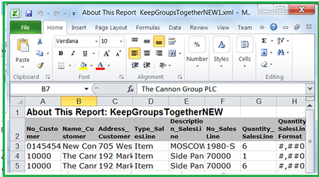 From About This Report, you can choose to export the dataset to Microsoft Excel