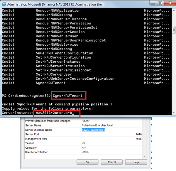 Use PowerShell to synchronize the SQL database and NAV objects