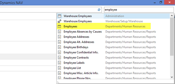 Employee Setup in Human Resources