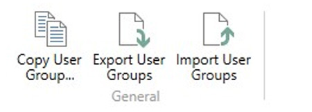 Export Import User Group Menu