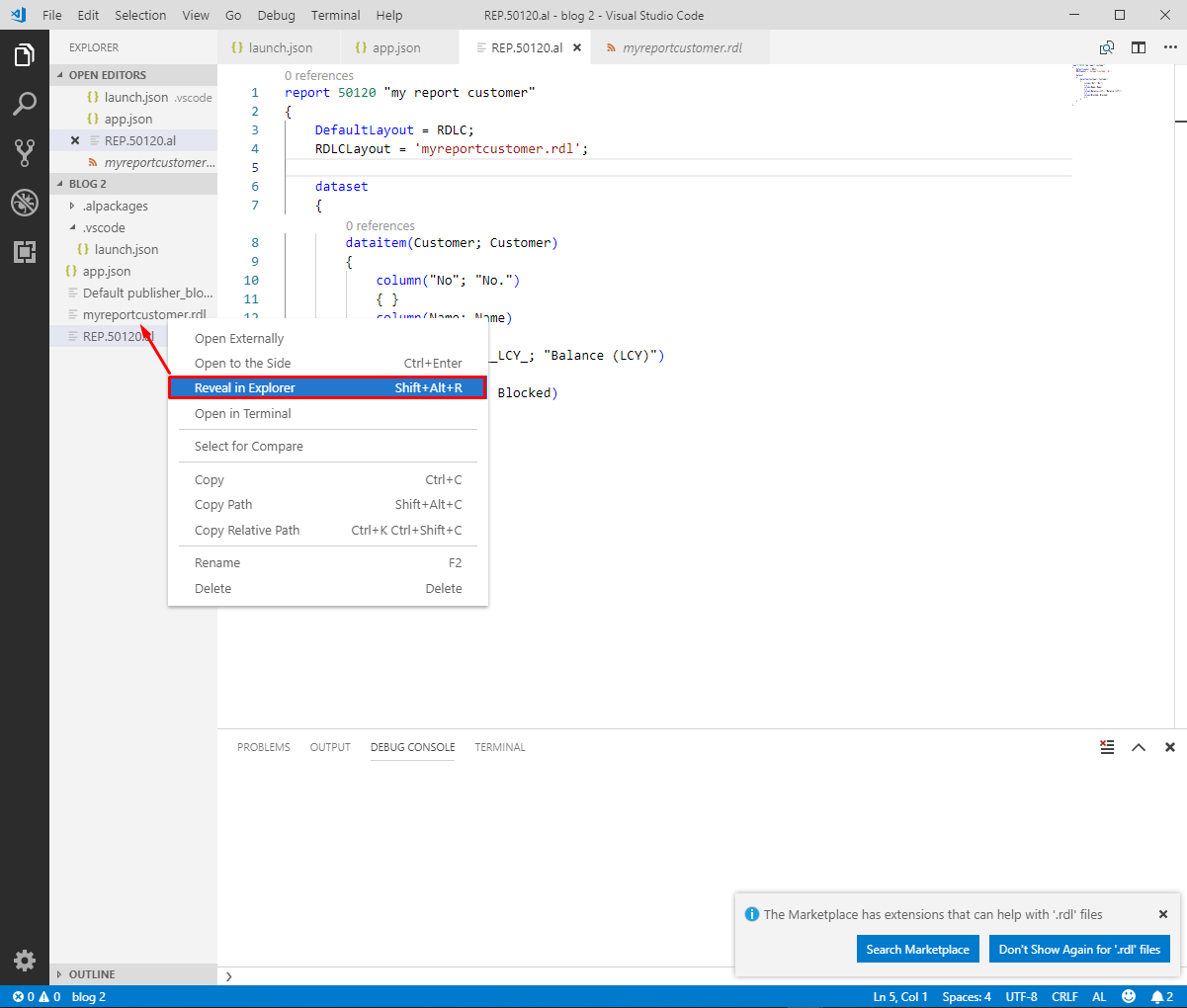 Figure 5 – A new file created in Microsoft Dynamics 365 Business Central/NAV