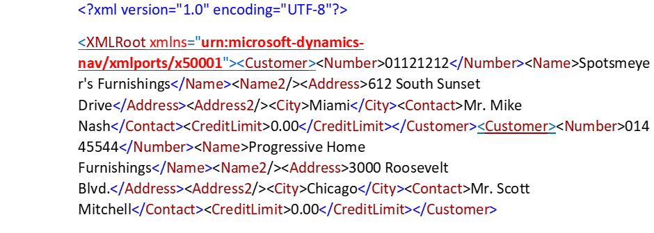 Figure 6 - XML File Structure