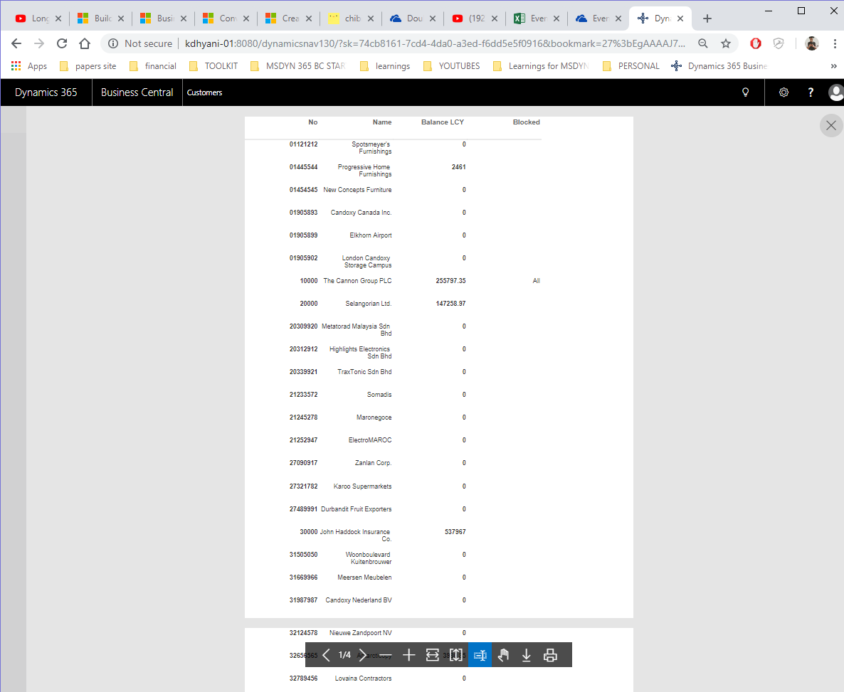 Figure 17 – Options for what to do with a report after creating it in the Report Builder in Dynamics 365 Business Central/NAV