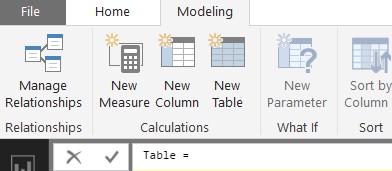 Power BI - New Blank Table Generated