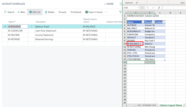 Importing Account Schedules BC NAV-10
