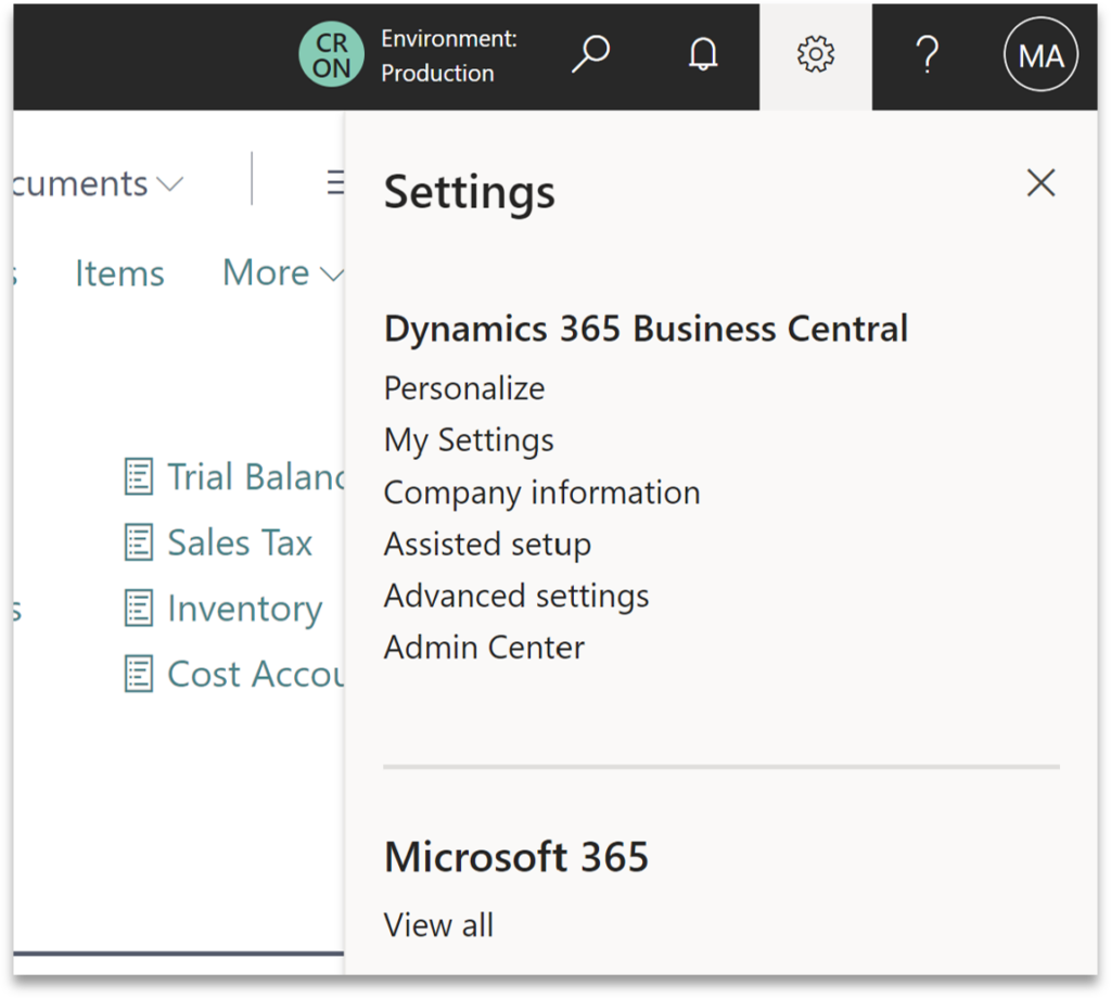 Personalization Settings/Views 