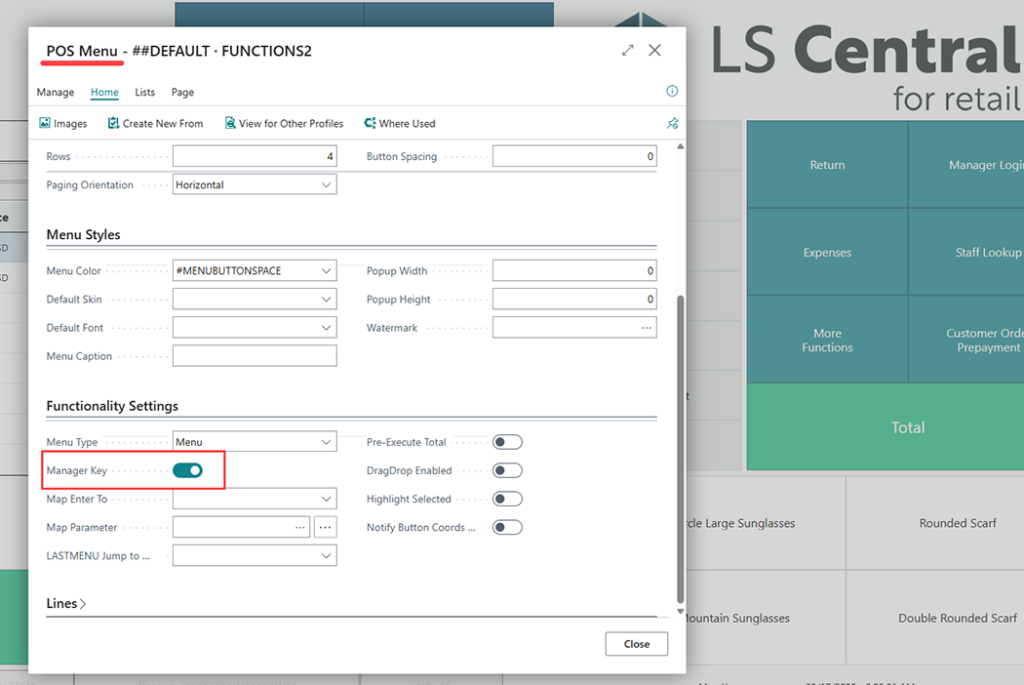 Limit access to menus using the 
