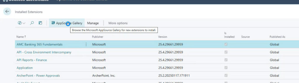 Click to open the AppSource Gallery to find new Power BI report apps