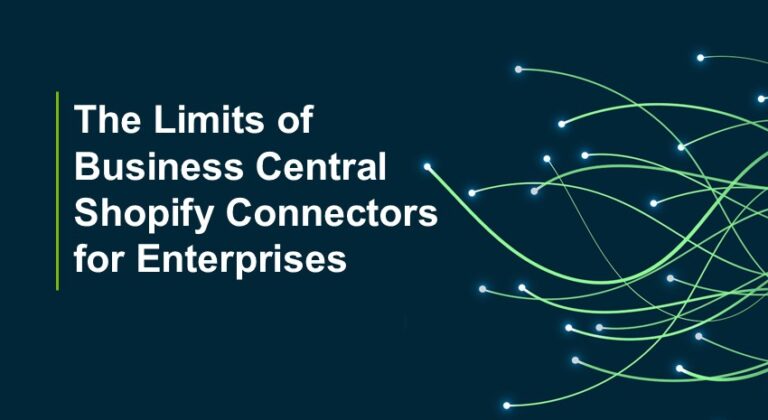 limitations of the Shopify connector for Business Central
