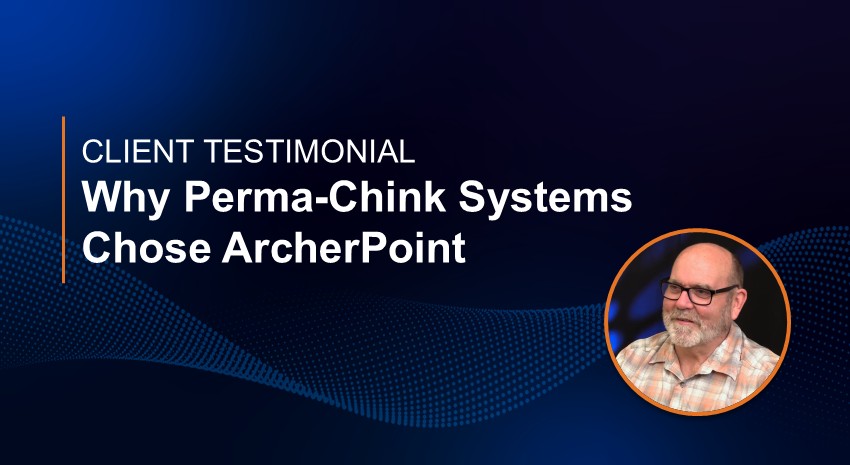 blue gradient background with headshot and text overlay-Permachink