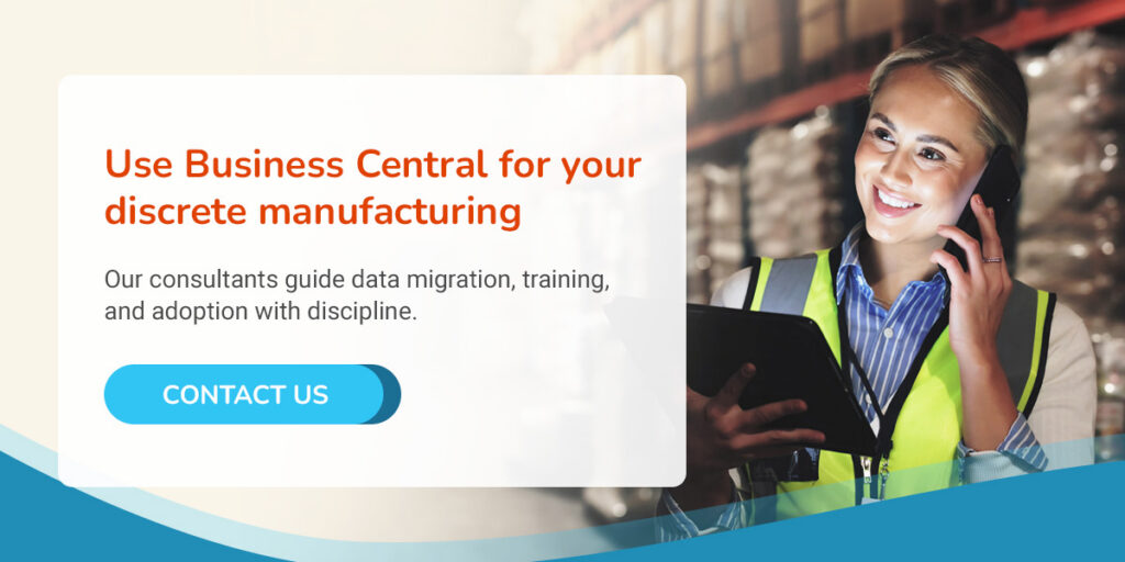 manufacturing warehouse worker on tablet and phone