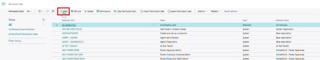 Figure 1 – Create a new Permission Set.