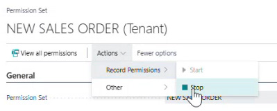 Figure 8 – Stop recording the permissions.