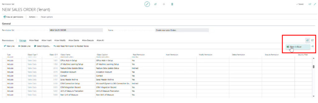 Figure 11 – You can export the permissions to Excel.